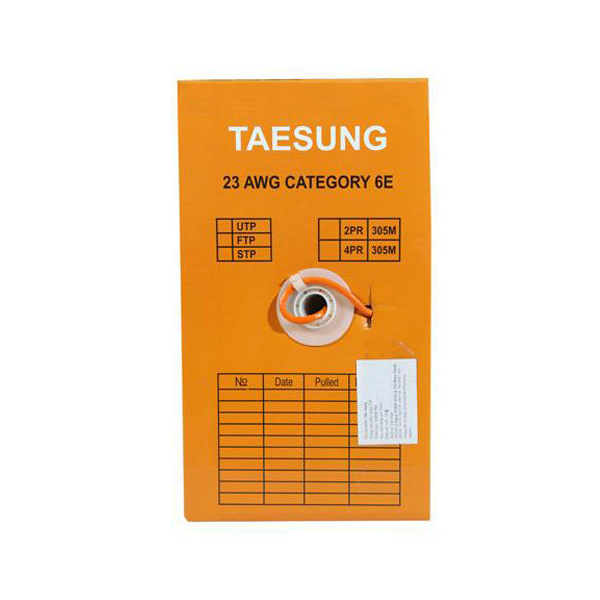 Dây mạng Taesung Cat6E UTP, Đồng dầu, Chống nhiễu, 305m/cuộn
