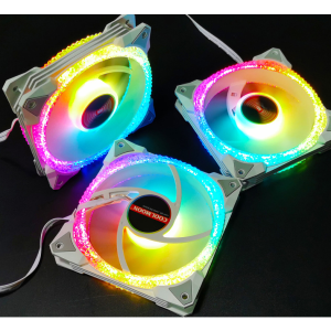Fan case Coolmoon S5 RGB LED viền kim cương trắng 
