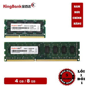 Ram PC KingBank 8GB DDR3 Bus 1600Mhz, BH:5 Năm