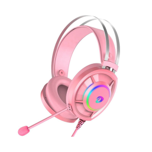 Tai nghe Dareu EH469 RGB Pink: Over Ear LED RGB, Giả lập 7.1, Mic, USB
